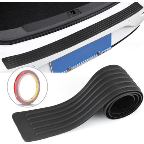 Car Rear Bumper Protector Guard Universal Auto SUV Rubber Scratch-Resistant Trunk Door Entry Trim Cover Sticker Accessories