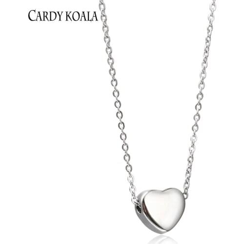 Women heart choker Necklace for women gold silver chain Smalll love necklace pendant in collar Bohemian Chocker necklace jewelry