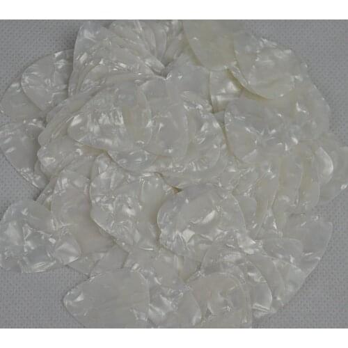 Lots of 100 pcs New Thin 0.46mm Guitar Picks No Print Pearl White Celluloid