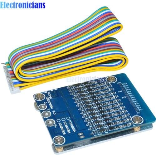13S 20A Li-ion Lithium Cell Protection PCB Board 48V 18650 Battery BMS Balance 2018 Newest