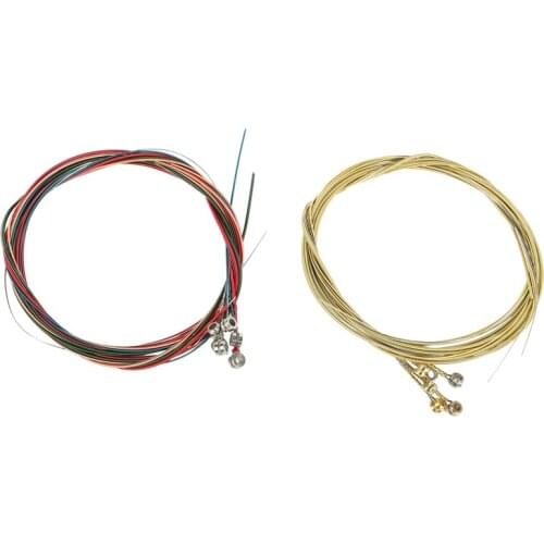 2 Sets of 6 Guitar Strings Replacement Steel String for Acoustic Guitar Guitar Changing Tool