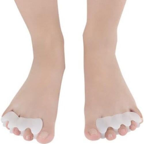 2pcs/pair Silicone Toe Spreader Gel Hallux Valgus Correction Toe Stretcher Hammer toe Separator Foot Care Tool