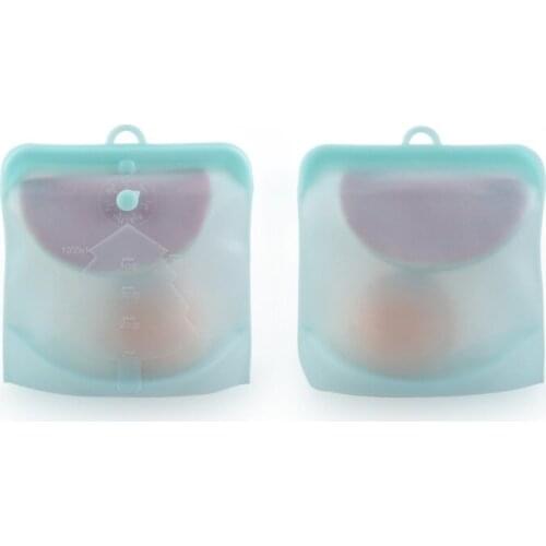 3pcs/Pack Reusable Silicone Storage Bag 1500ml 1000ml 500ml Leakproof Containers Reusable Fresh Bag Food Bag Freezer Bag ZM826