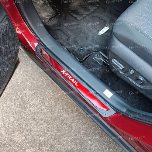 Car Threshold Styling Accessories Stainless Steel For X Trail T32 Door Sill Plate Pedal Sticker 2016 2017 2020 2019 2021 2015