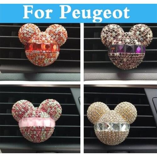 Car Ornaments Diamond Air Conditioning Refreshing Agent Perfumes For Peugeot 301 307 3008 1007 107 108 2008 206 207 208 208 Gti