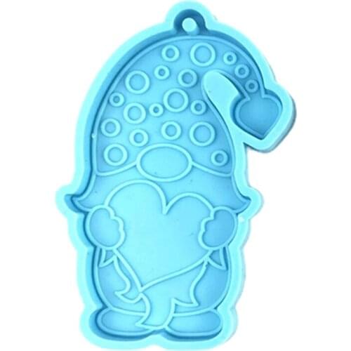 Keychain Epoxy Resin Mold Dwarfs Valentines Day Keyring Casting Silicone Mould DIY Crafts Jewelry Pendant Making Tools