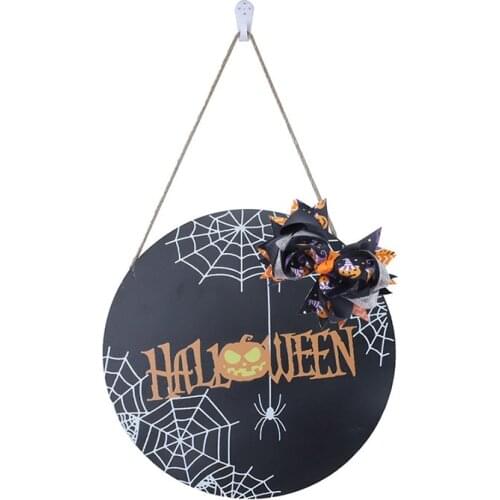 Wood Halloween Front Door Hanging Sign Front Porch Wreaths Wall Decor Rustic Farmhouse Home Decor