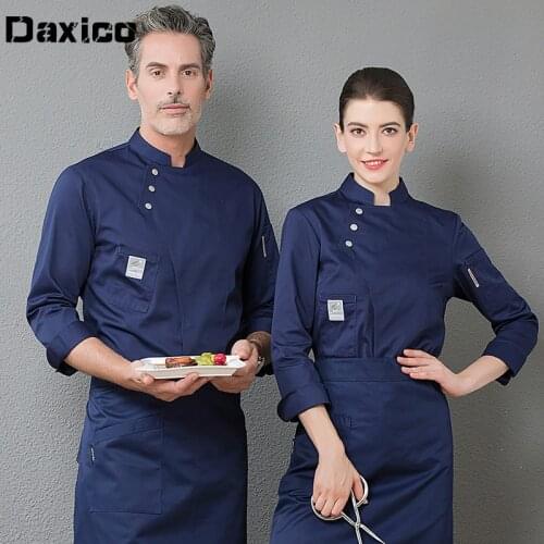 Long short Sleeve Man Western Restaurant Chef Jacket Woman Cafe Kitchen Work Wear Bakery Cooking Tops Fast Food Chef Uniform