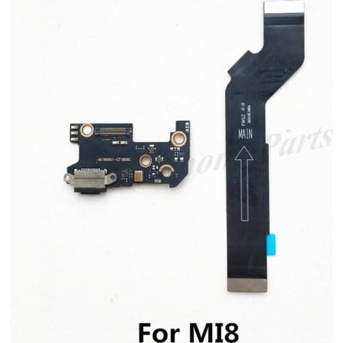 For Xiaomi 8 USB Charging Charger Board Flex Cable & Motherboard Main Board MainBoard Connections Line Flex Cable For Mi 8 Mi8