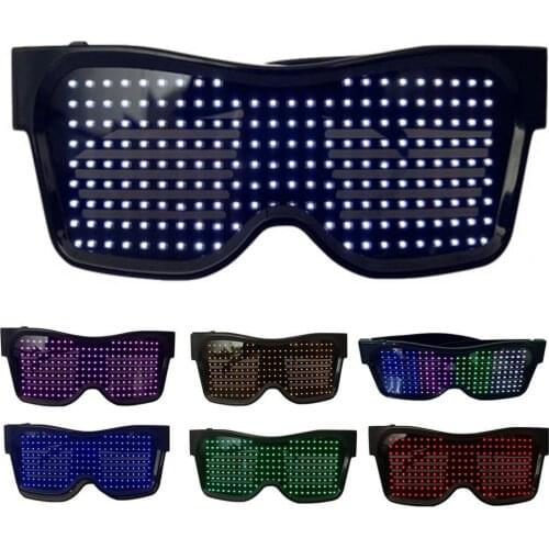 Electronic Bluetooth Luminous Glasses with LED Light Birthday Party Club Props Electronic Bluetooth Luminous Glasses