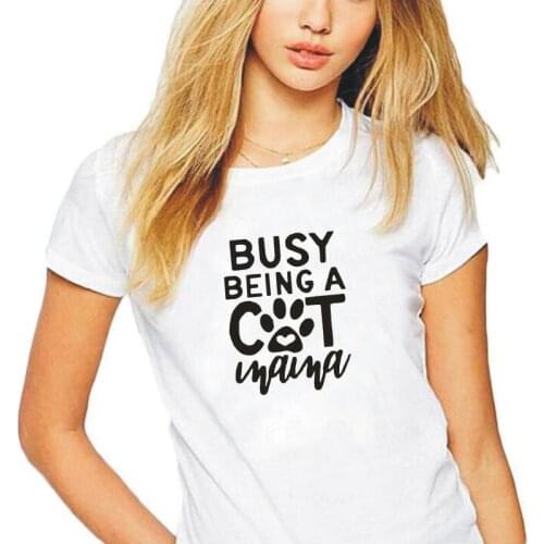 Harajuku Shirt T Shirt Women Tops Busy Mama Letter Print Women TShirt Summer Short Sleeve Tee Shirt Femme Casaul Camiseta Mujer