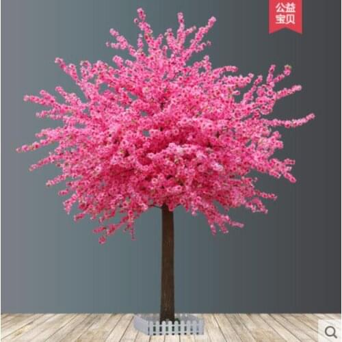 Simulation peach blossom tree fake tree indoor living room large plant simulation cherry blossom tree peach tree mall floor deco