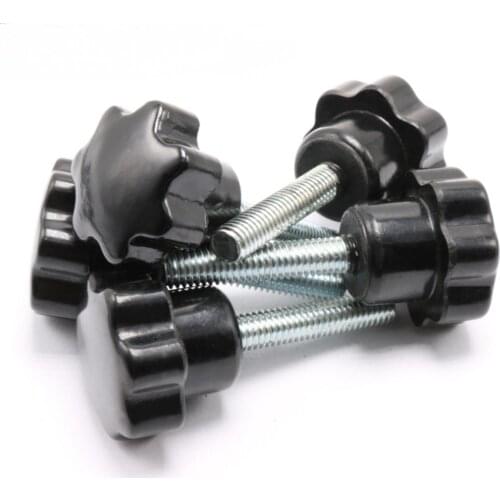 M5*0.8 M6*1 M8*1.25 M10*1.5 M12*1.75 Thread Length 16mm To 50mm Plastic Star Shaped Head Clamping Screws Knob Fastener