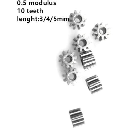10pcs/lot Metal 0.5 Modulus 10 Teeth Bore 2mm for Micro Mini Motors Diy Small Module Gear