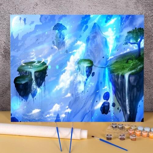Scenery Beyond This World DIY Paint By Numbers Complete Kit Oil Paints 50*70 Picture By Numbers Photo Home Handicraft