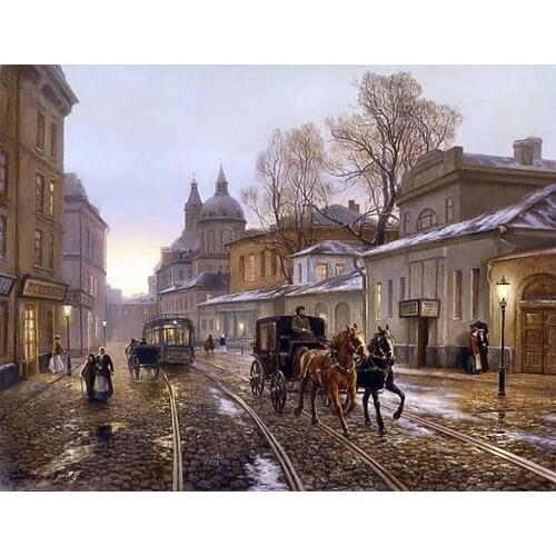 A15004 11CT/14CT/18CT/25CT/28CT night snowing patterns Counted Cross Stitch DIY Cross Stitch Kits Embroidery Needlework Sets