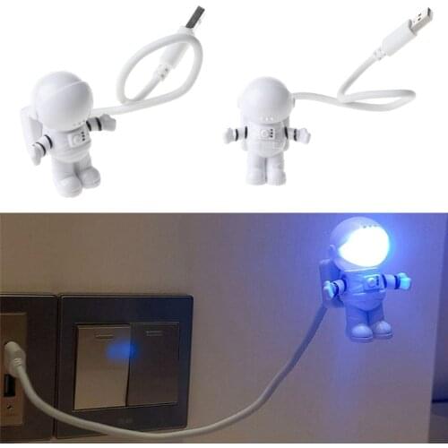 Creative Spaceman Astronaut LED Flexible USB Light Night Light for Kids Toy Laptop PC Notebook