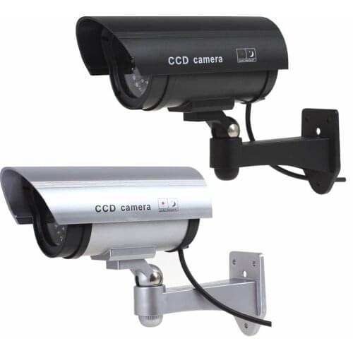 Realistic Looking Fake camera Indoor Outoodr Dummy Security Camera Bullet CCTV Camera Surveillance Camaras with Flash IR LED