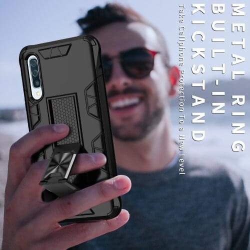 For Samsung Galaxy A50 A50S A30S Luxury Cases Shockproof Armor Ring Stand Bumper Phone Case Back Cover For Galaxy A50