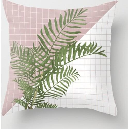 Pink Geometric Pattern Throw Cushion Cover Pillow Case Home Decor 45*45 New Products 2019 Living Room Decoration Accessories