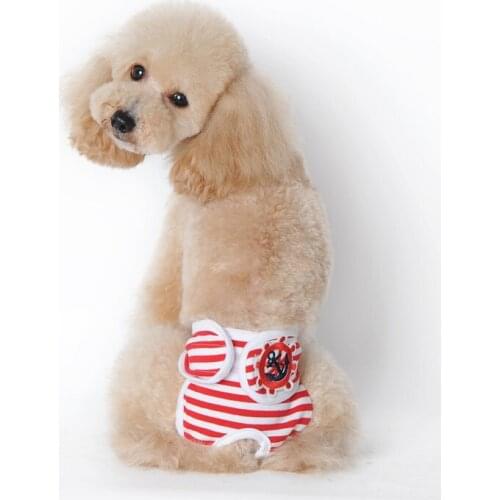 S-2XL Dog Diapers Female Dog Shorts Pants Underwear Briefs Jumpsuit Pet Physiological Pant Diaper Sanitary Washable Pet Supplies