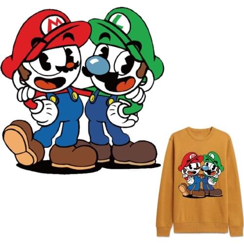 Game Cartoon Patches Thermal Sticker on Clothes Fabric Iron-on Transfers for Clothing Thermoadhesive Patch Diy Applique for Kids