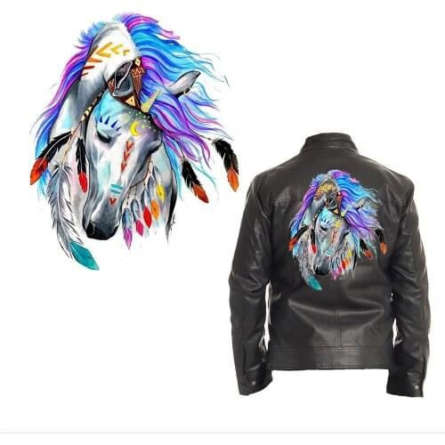 2 Pieces Ironing on Transfers Patches Heat Press Stickers for Families Lovely Horse Patch DIY Appliques for Parent-childs