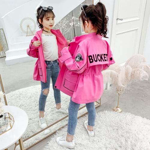 Kids Girls Trench Coat Kids Jacket 4 6 8 10 12 13 Years Teenage Girls Clothing 2020 Back To School Autumn Outerwear Children