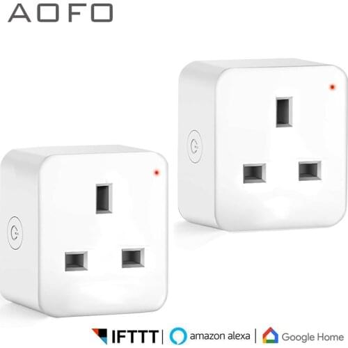 WiFi Smart Plug, Mini Outlet Smart Socket,Timing Function Control Your Devices from Anywhere, Works with Amazon Alexa and Google