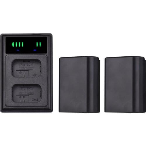 Andoer NP-FW50 USB Intelligent Charger & Battery Kit for Sony A6000 A6500 A6300 A7 A7II A7RII A7SII A7S A7S2 A7R A7R2 A5100 RX10