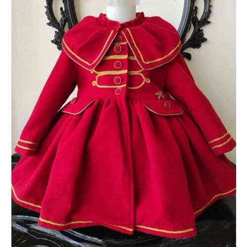 1-12Y Baby Girl Winter Customized Red Coat