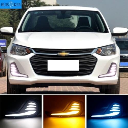 1 Pair For Chevrolet Cavalier 2020 Daytime Running Lights Turn Signal Fog Lamp Cover LED DRL Car Styling
