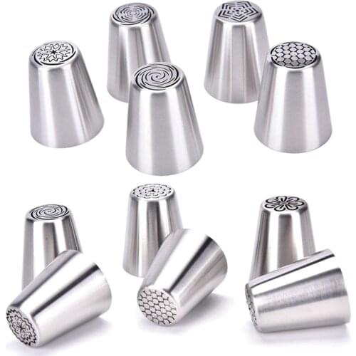 1PC Stainless Steel Russian Icing Piping Nozzles Cake Decorating Tips Flower Cream Pastry Nozzles Cream Bag Pastry Tools