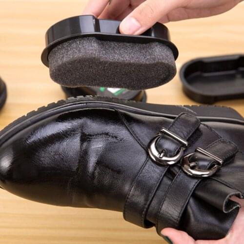 1Pcs Shoes Rub Black Shoes Cleaning Brush Portable Multifunction Double-sided Home Cleaning Tools Leather Shoes Polish Sponge
