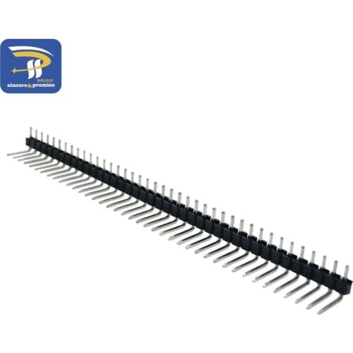 1X40P single row 2.54mm Right Angle Male Single Row 40 Pin Header Connectors 90degree