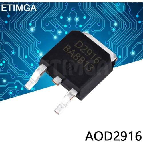 10PCS/LOT AOD2916 D2916 TO-252 Transistor SMD SOT-252
