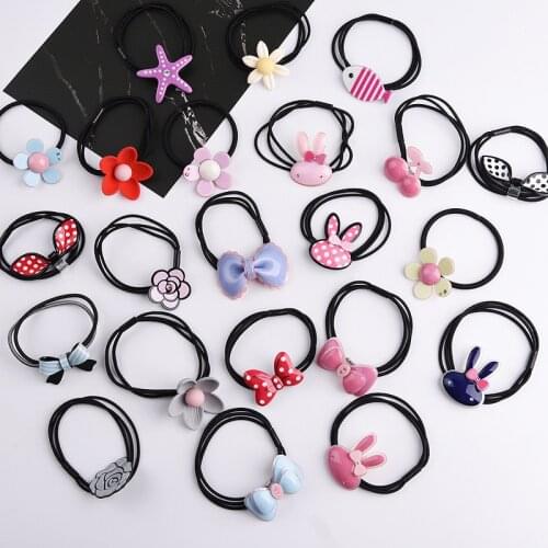10PCS Cartoon Mushroom Princess Headwear Kids Elastic Hair Bands Baby Headdress Children Hair Ropes Girls Hair Accessories