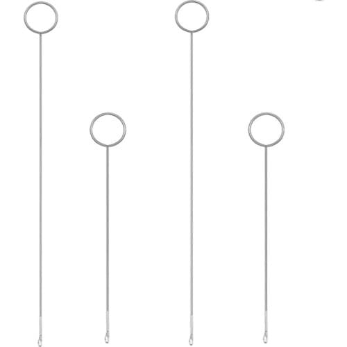 2 Sizes Sewing Loop Turner Hook Stainless Steel with Latch for Fabric Tube Strap Belt Strips DIY Face Cover Knitting Accessories