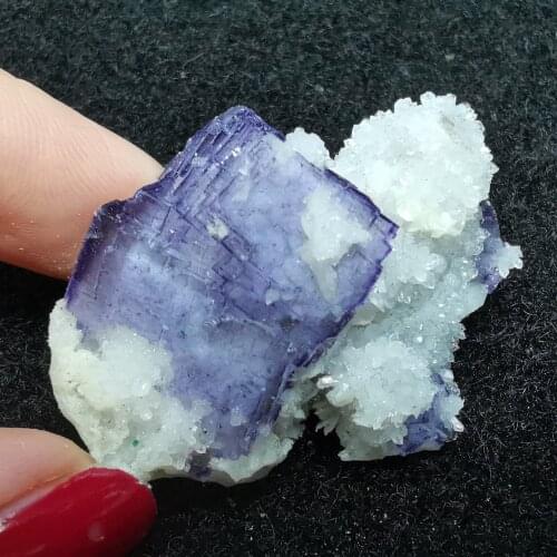 21.4gNatural Tanzanian blue fluorite and crystal symbiotic mineral specimen healing energy QUARTZ GEM home decoration collection