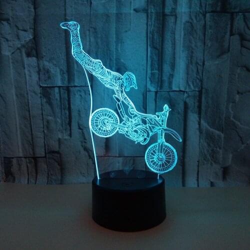 Special Effects Motorcycle 3d Lamp 7color Touch Remote Control Led Vision Led Night Light Gift 3d Small Table 3d Light Fixtures