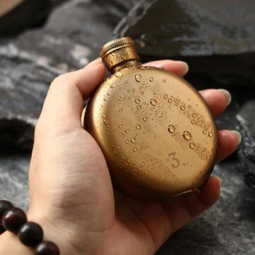 3oz/5oz Stainless Steel Copper Plated Mini Hip Flask Fashional Portable Wine Vodka Alcohol Bottle Outdoor Liquor Container Pot