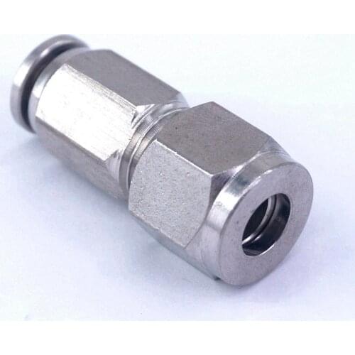 8MM OD Tube Pneumatic 304 Stainless Steel Compression Push in Fitting Quick Connector Antioxidation