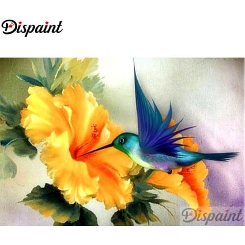 Dispaint Full Square/Round Drill 5D DIY Diamond Painting "Birds and flowers" 3D Embroidery Cross Stitch Home Decor Gift A12392