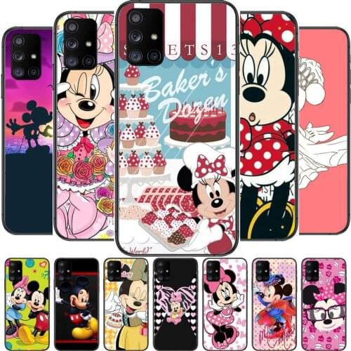 Pink Dress Minnie Mouse Phone Case Hull For Samsung Galaxy A50 A51 A71 A70 A52 A40 A30 A31 A80 A20E 5G S Black Shell Art Cell C