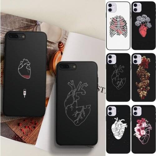 Medical Human Organs Heart Meridian Kidney Art Cell Phone Case For Iphone 6 6s 7 8 Plus Xr X Xs 11 12 13 Mini Pro Max