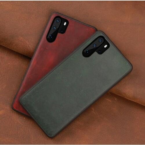 Cowhide Phone Case For Huawei P20 P30 lite Mate 10 20 Pro Y9 P smart 2019 Crazy Horse skin Cover For Honor 8X 9 10 20 lite case