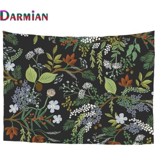 DARMIAN Retro Botanical Flowers Tapestry Wall Hanging Hippie Bohemian Tapestries Colorful INS Home Bedroom Living Room Decor New