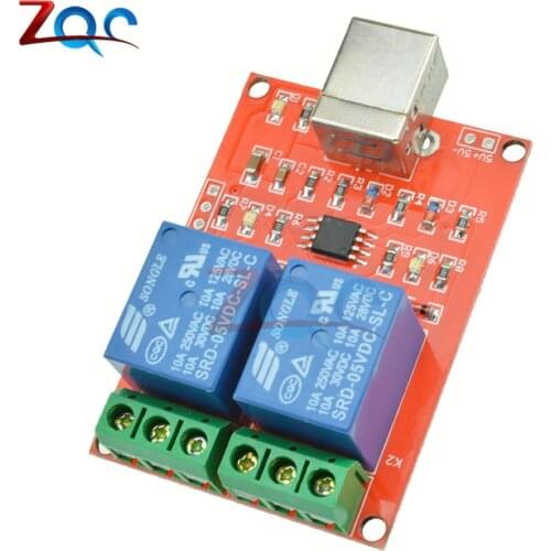 Two Channel 5V Relay Module USB Control Switch / 2 Way 5V Relay Module / Computer Control Switch / PC Intelligent Control