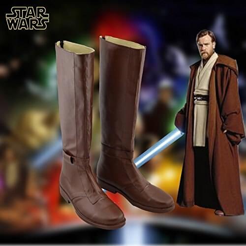 Jedi Obi-Wan Kenobi Cosplay Shoes Boots Halloween Carnival Shoes Custom Made Euro/US Size