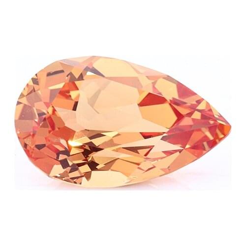 Cheerstar Pear shape Lab Grown Lab Orange Sapphire for Jewelry Making